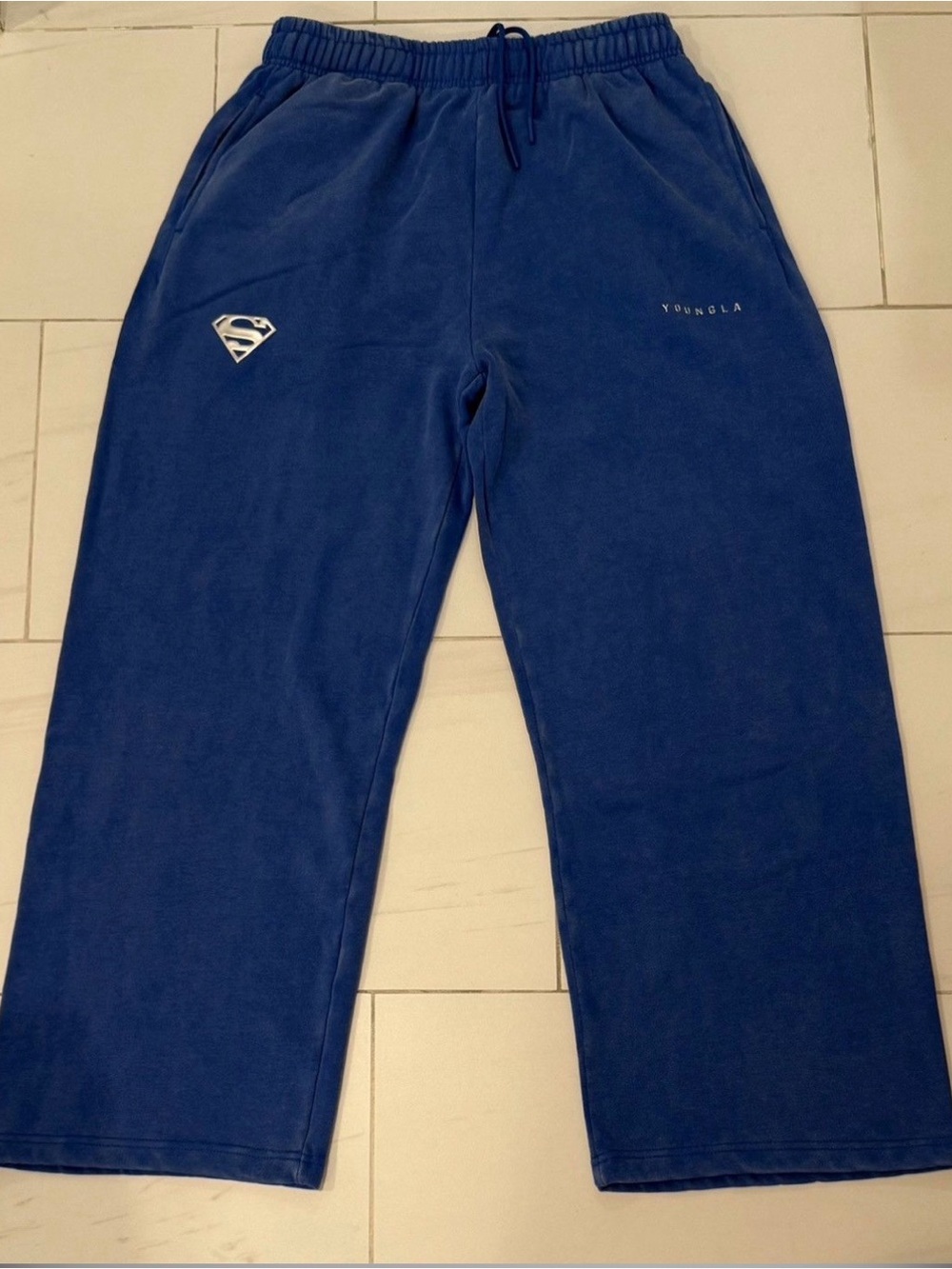 YoungLA Superman Sweatpants Blue